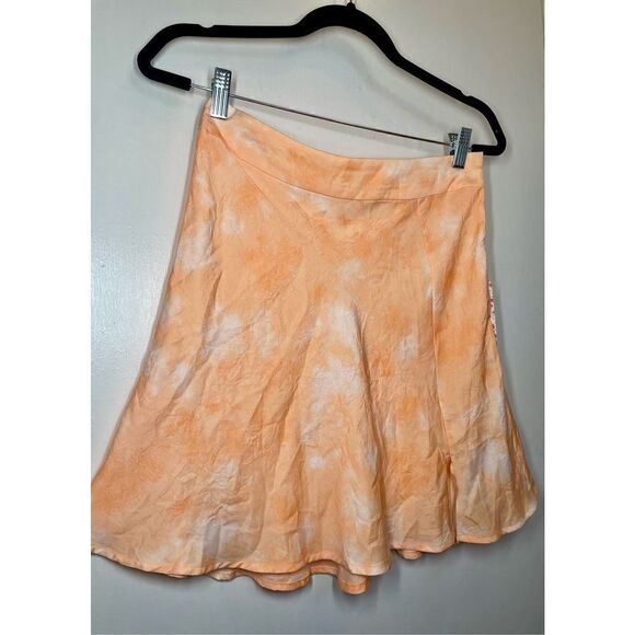 Free People Women's Martine Flirt Tie Dye Skirt in Peach Combo size 6 NWT - Picture 9 of 14